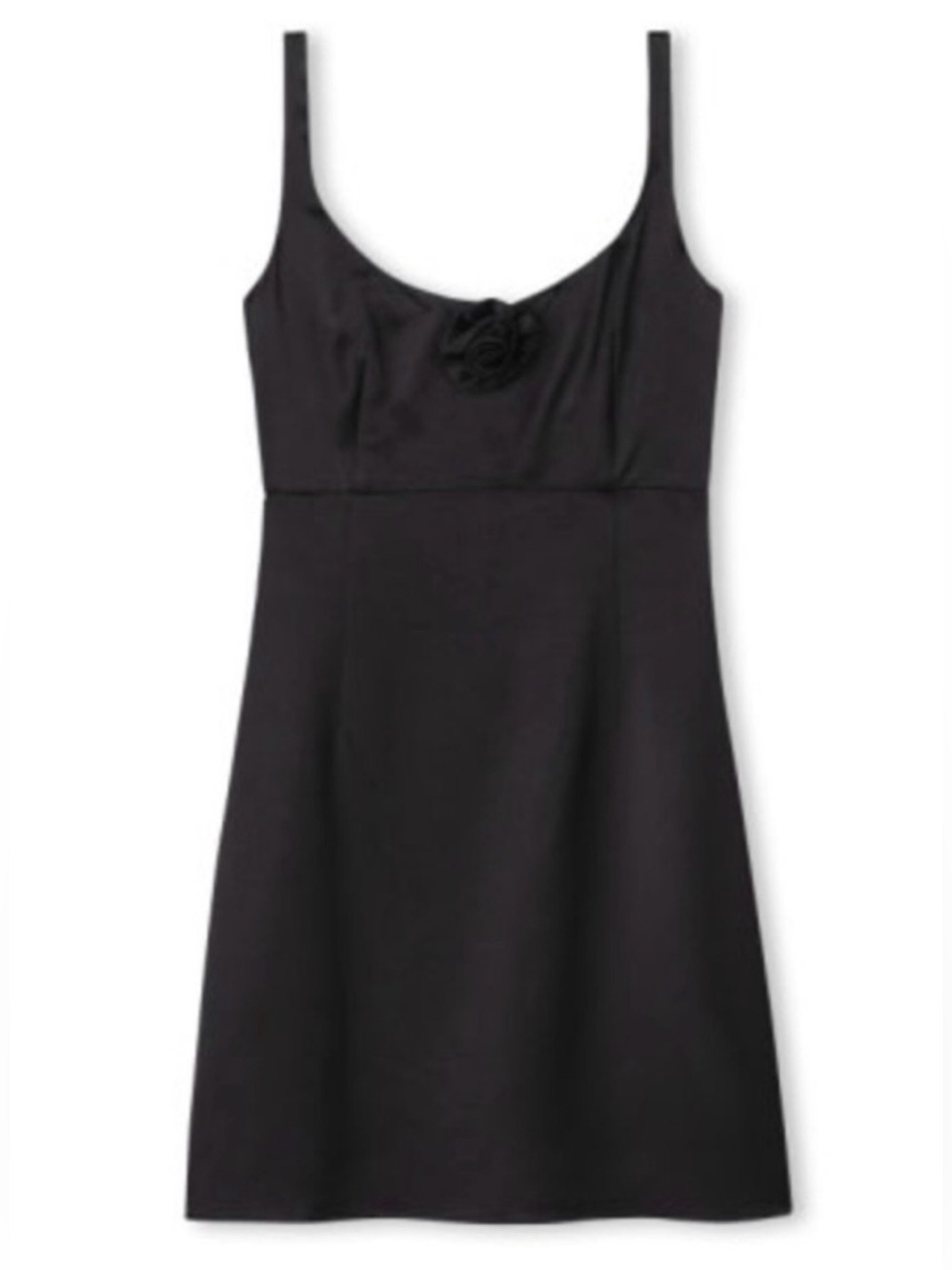 Rails Rhys black satin rosette mini dress - Picture 5 of 15
